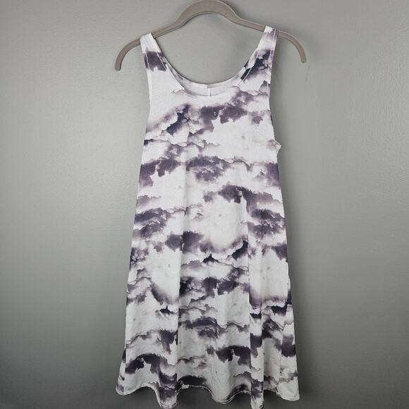 Oiselle Beige Geometric Sleeveless Athletic Dress Size 6 - Picture 1 of 5